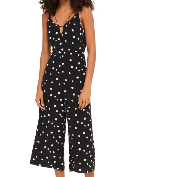 Topshop Spot Strappy Culotte Jumpsuit - Picture 1 of 5